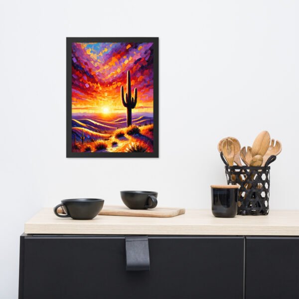 Desert Sunset 12x16 in. Framed poster