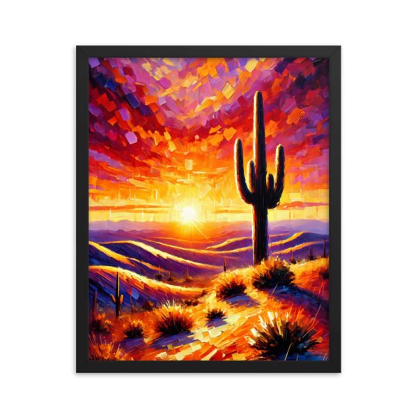 Desert Sunset 12x16 in. Framed poster - Image 3